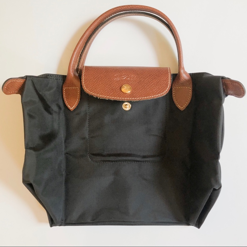 NWOT Longchamp Le Pliage Mini Nylon Tote in Black
